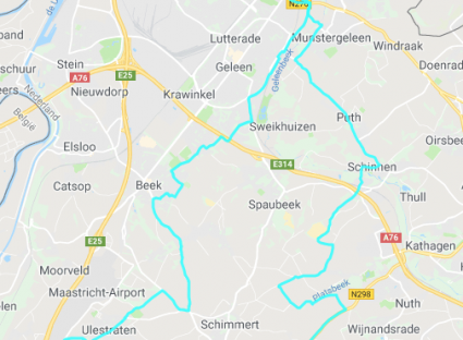 route Groot Haasdal op kaart
